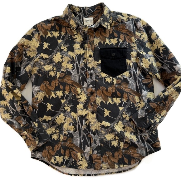 American Eagle Outfitters Other - American Eagle Shacket Shirt Jacket Men’s Large Camo Button Down Brown Black